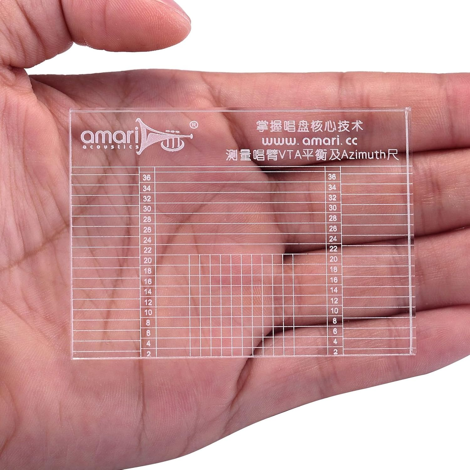 Nobsound Hi-Fi Tonearm VTA & Cartridge Azimuth Alignment Ruler Headshell Alignment Block image number 2