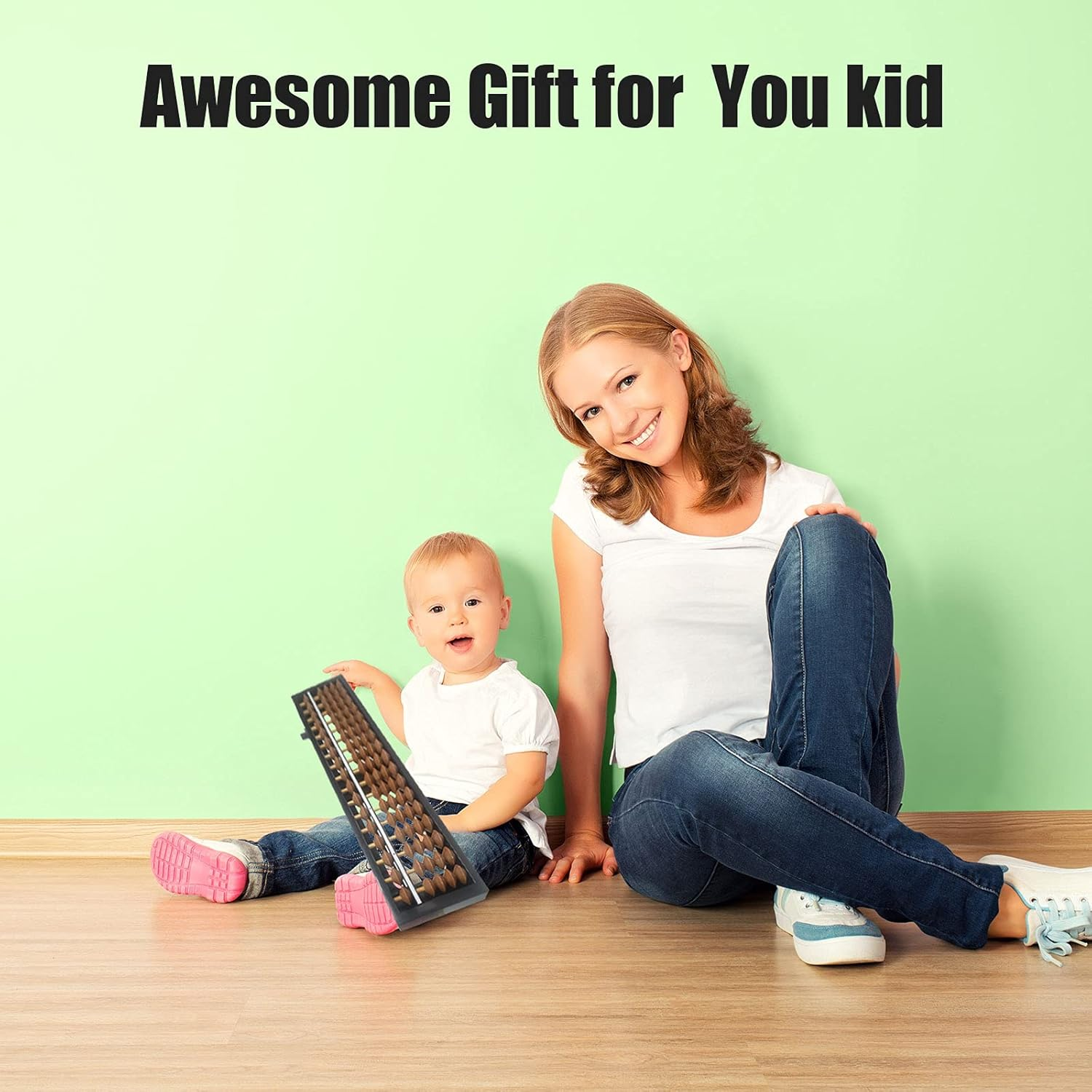 Digit Standard Abacus Soroban Professional 17 Column (10.2 Inch) Math Abacus, Math Calculating Tool with Reset Button for Adults Kids (Brown) image number 3