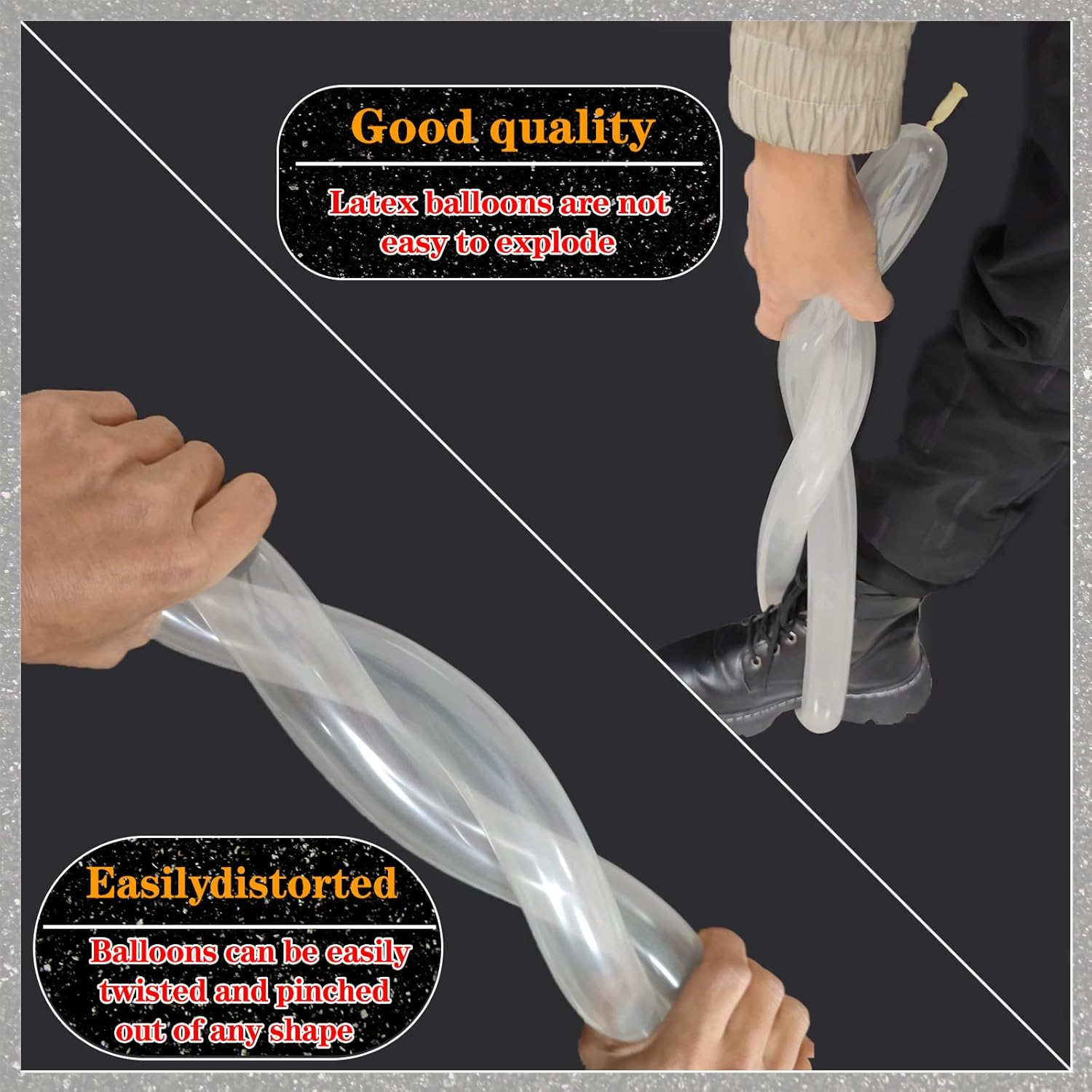 260Q Long Balloons Clear Modelling Balloons, 100Pcs Twisting Animal Balloons Long Magic Latex Balloons for Balloon Arch Birthday Wedding Christmas Party Balloons Decoration - (Clear Balloons) image number 6