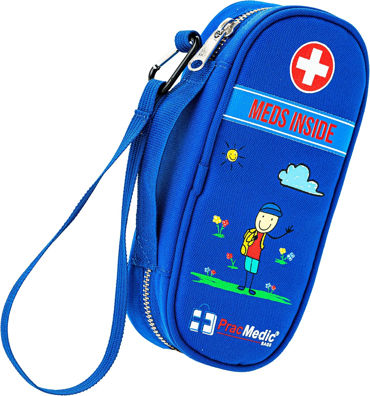 Pracmedic Bags Epipen Case - Epi Pens Carrying Case- Medical Case for Kids - Insulated to Hold Inhaler, Epi Pen, Auvi Q, Epinephrine, Allergies Medication - Medicine Bag for Traveling (Blue) image number 5