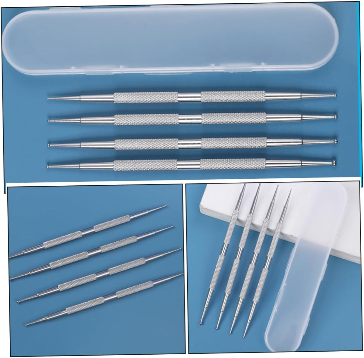 DONFAMDS 4Pcs Dual-Ended Nail Art Dotting Pens Rhinestone Picker Tools for Manicure and Nail Design Lightweight Portable for Easy Decoration and Crafting image number 6