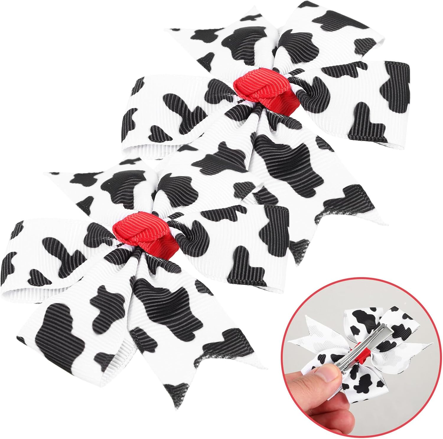 VALICLUD 2Pcs Bows Hair Clips for Girls Cute Barrettes Bowknot Design Accessories for Parties and Everyday Wear