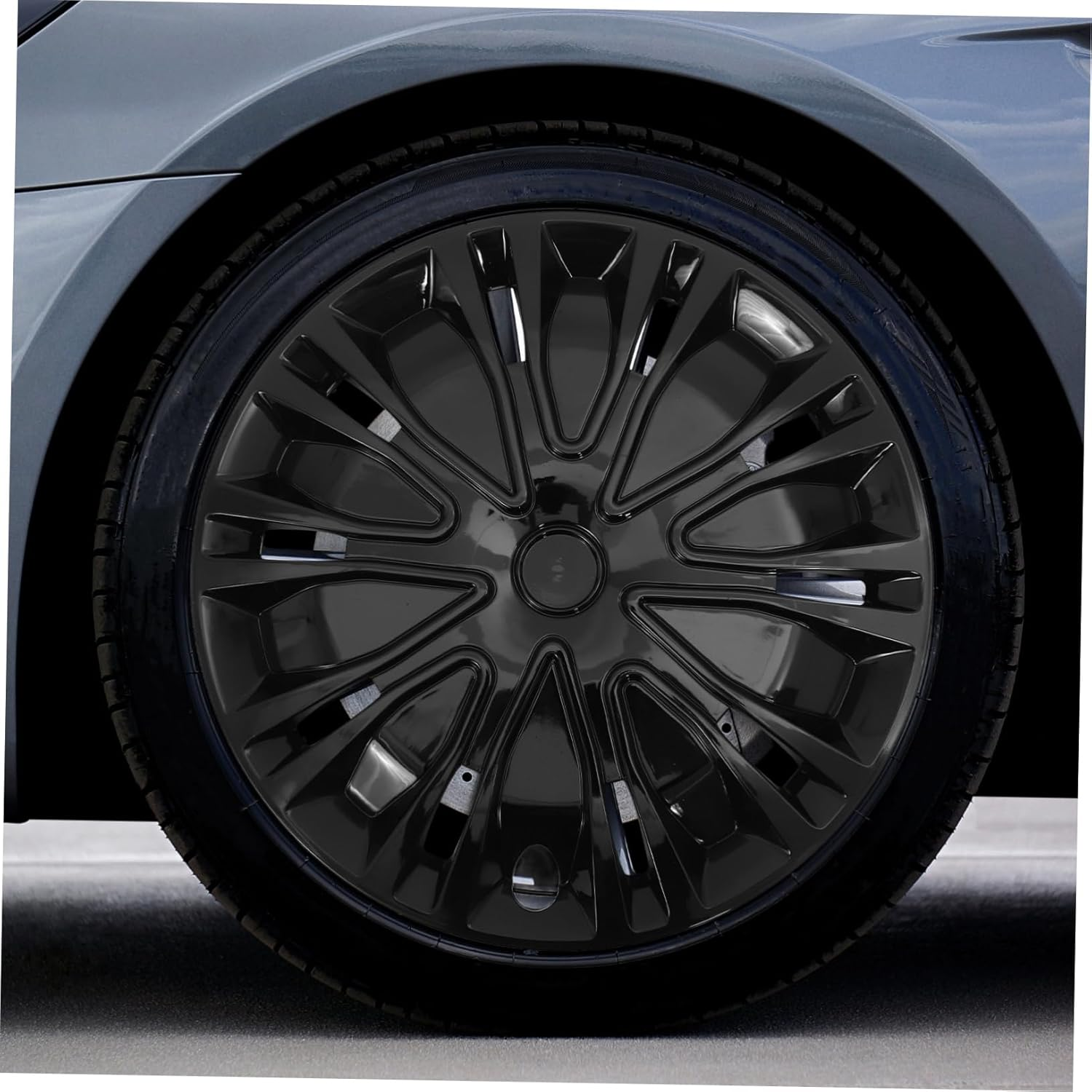 GARVALON Universal 14 Inch Wheel Hub Caps Plastic Hub Cover for Cars Sturdy Construction and Protective Shield image number 5