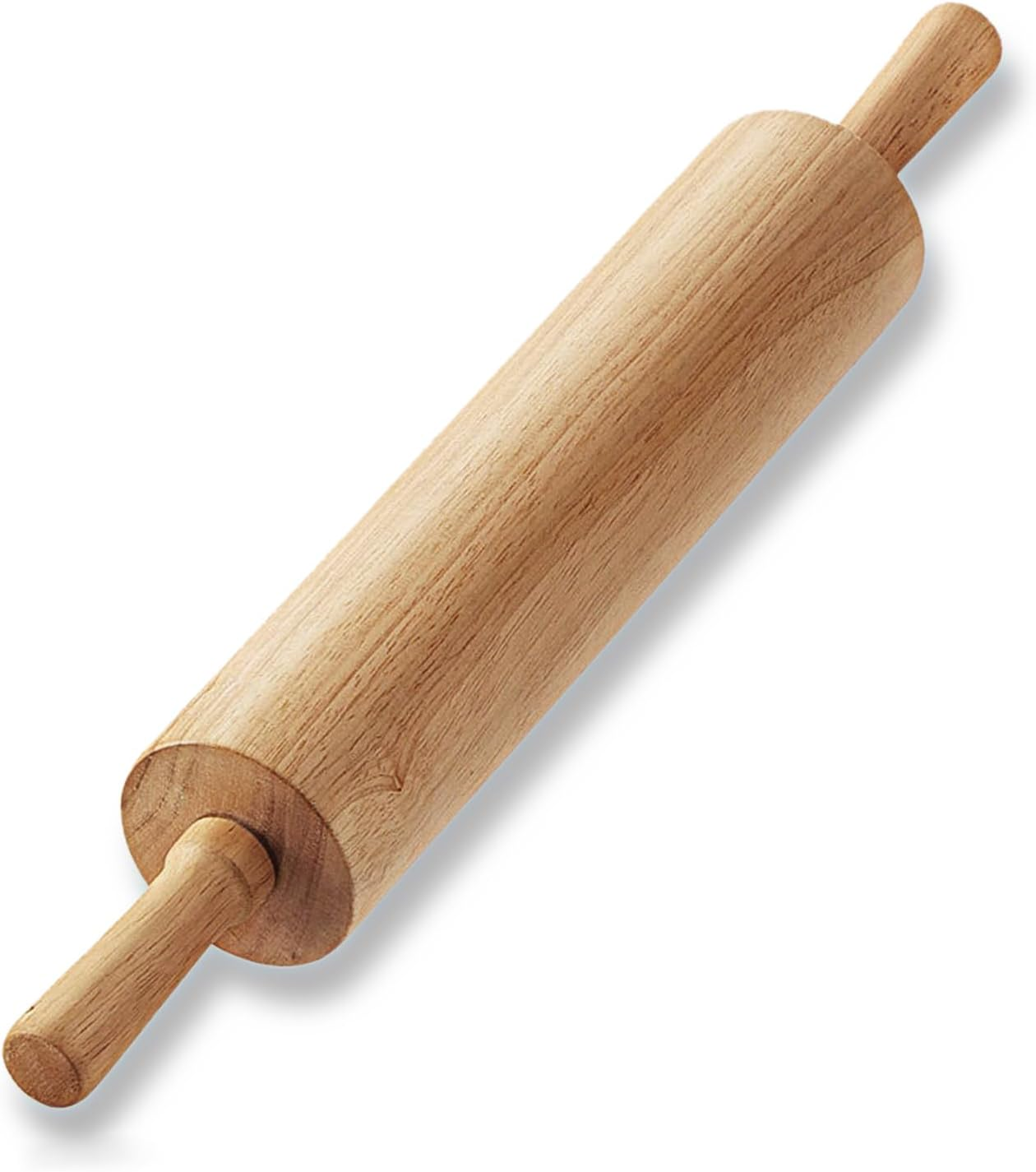 Classic Wooden Rolling Pin for Baking Non Stick, Ergonomic Design, 43 Cm Length, Brown for Baking Needs image number 3