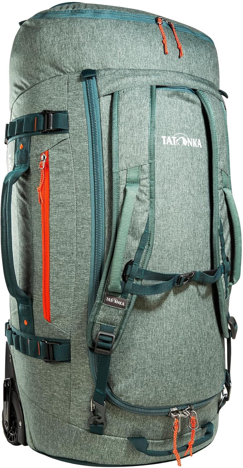 Tatonka Trolley Duffle Roller, 80 L, Foldable Travel Bag with Wheels and Backpack Function, Stows in Own Lid Pocket, 80 Litre Volume