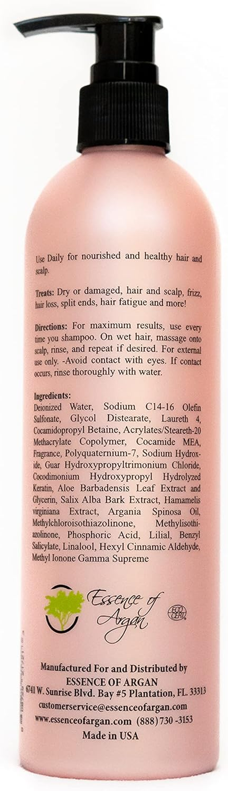 Essence of Argan Renewing Hair Care Products with 100% Pure Moroccan Organic Argan Oil - Volumizes, Nourishes and Heals Your Hair - All Hair Types (Shampoo) image number 5