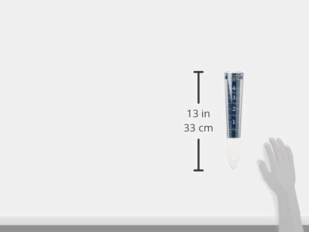 Acurite 5" Capacity Easy-To-Read Magnifying Acrylic, Blue (00850A3) Rain Gauge image number 3