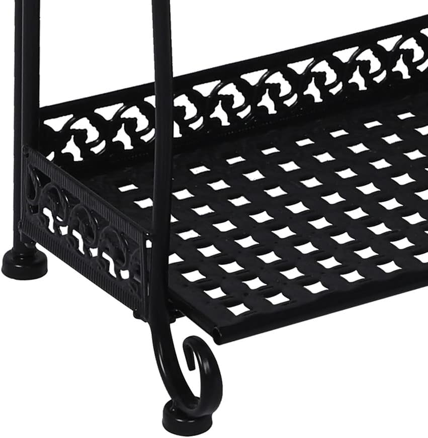 Levede 4 Tiers Outdoor Indoor Metal Flower Pots Plant Stand, Black image number 3