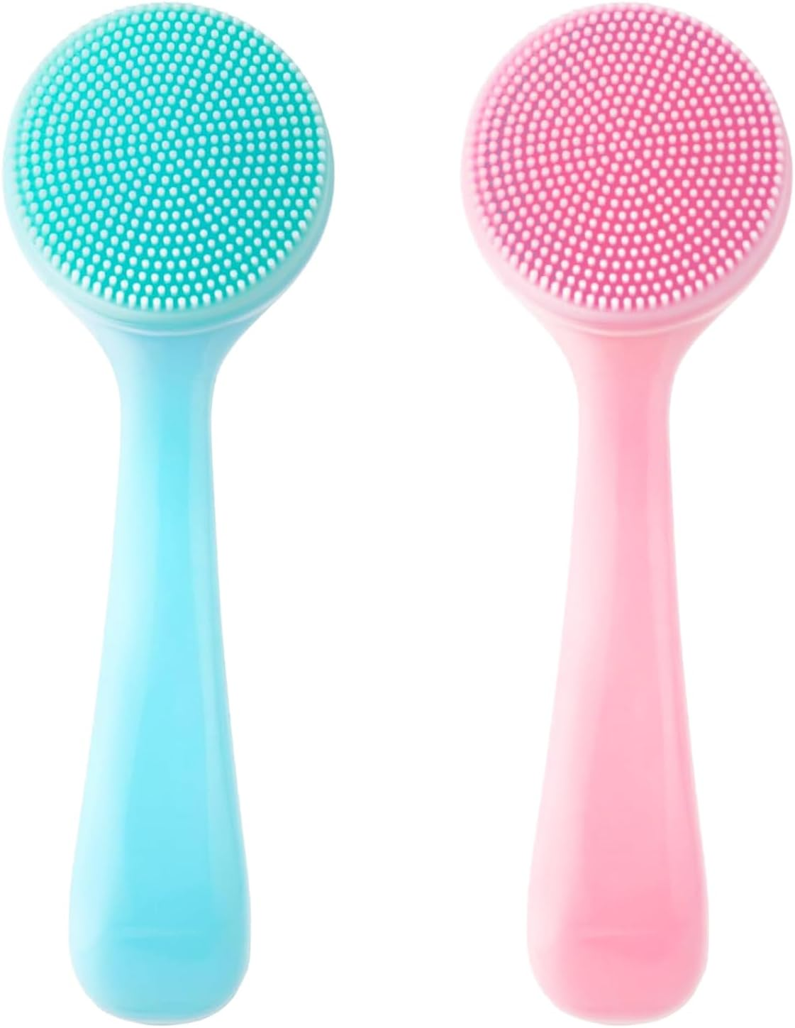 Suytvenxau Silicone Face Brush 2 Pack, Manual Pore Brush, Pore Cleansing Brush, Soft Waterproof Face Scrubber for Blackhead Removal, Makeup Residue, Skin Friendly image number 5