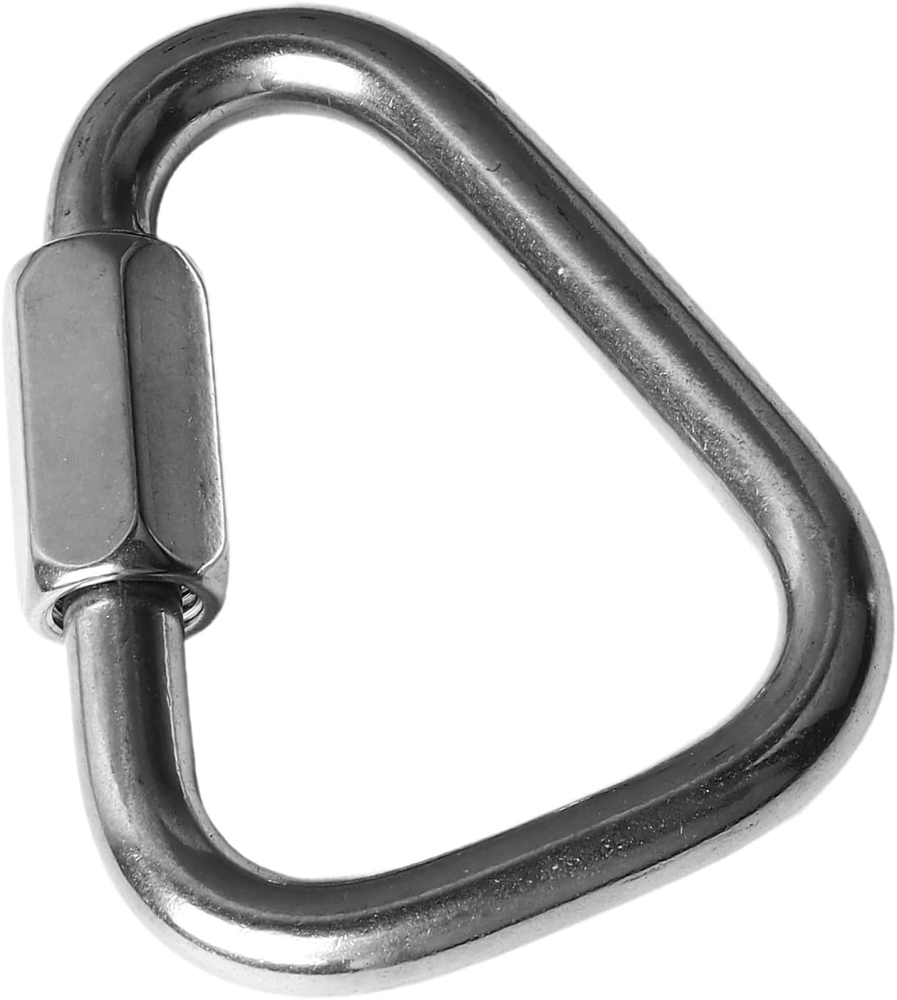 Delta Quick Link, 2.8 Heavy Duty Triangle Locking Carabiner, Stainless Steel Triangle Quicklink Chain Connector, Screw Lock Carabiner Links for Camping Outdoor Equipment Hammocks image number 1