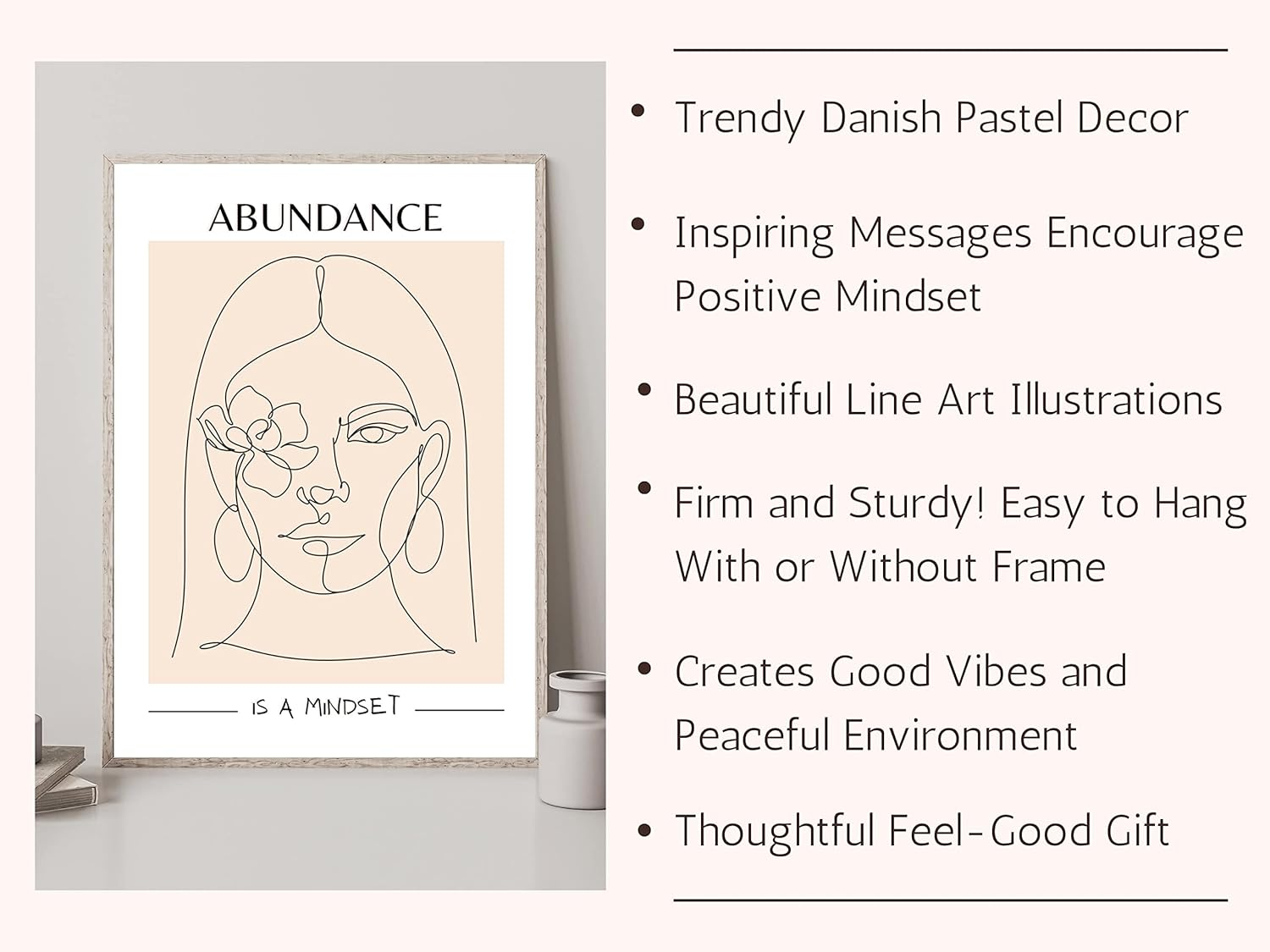 JUJU'S VIBES Pastel Danish Room Decor - Aesthetic Wall Art for Women, Teen - Wall Collage Pictures Prints, Cute Posters Clean Girl for Bedroom, College Dorm Apartment - 8X10 Set of 6 UNFRAMED. image number 1