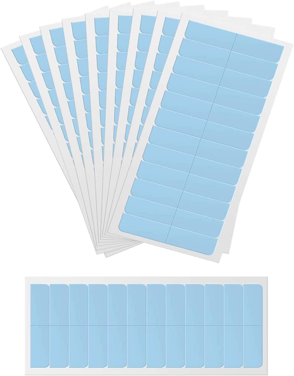 120 Pieces Hair Extension Tape Tabs Double Sided Extension Tapes, Hair Shop Smart Tabs Tape-In Hair Extension Tape for Replacement, Professional Strong No-Residue Bonding Tapes (4Cm X0.8Cm) (120PCS) image number 1