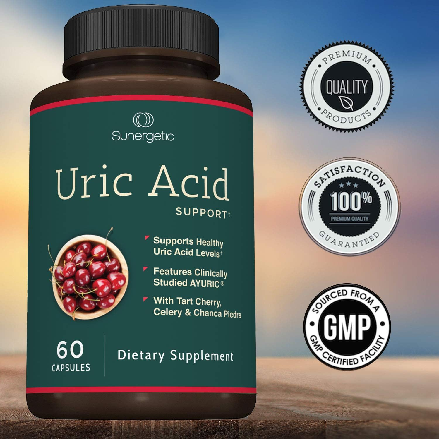 Premium Uric Acid Support Supplement - Uric Acid Cleanse & Kidney Support - Includes Tart Cherry, Chanca Piedra, Celery Extract & Cranberry - Uric Acid Support Formula - 60 Veggie Capsules image number 6