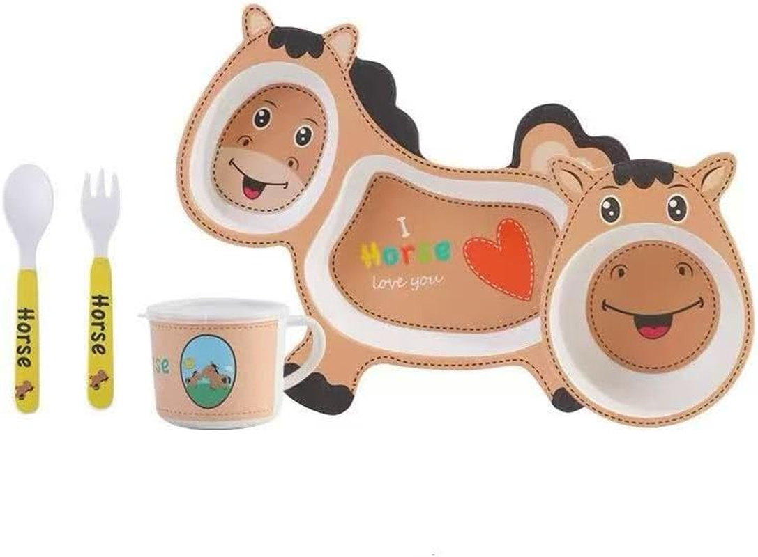 Awlfim Creative New Cute Cartoon Bamboo Fiber Children'S Tableware Set 5-Piece Gift Box Promotion Gift - Af-Cp-03-Owl Motif image number 5