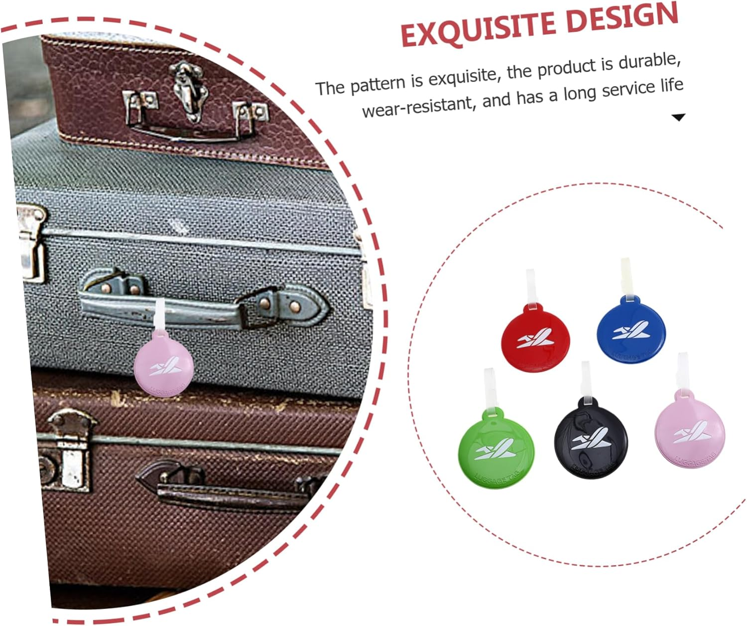 COSMEVIVI 5Pcs Cute Boarding Pass Tags for Suitcase Luggage Labels Id Labels Name Material image number 5