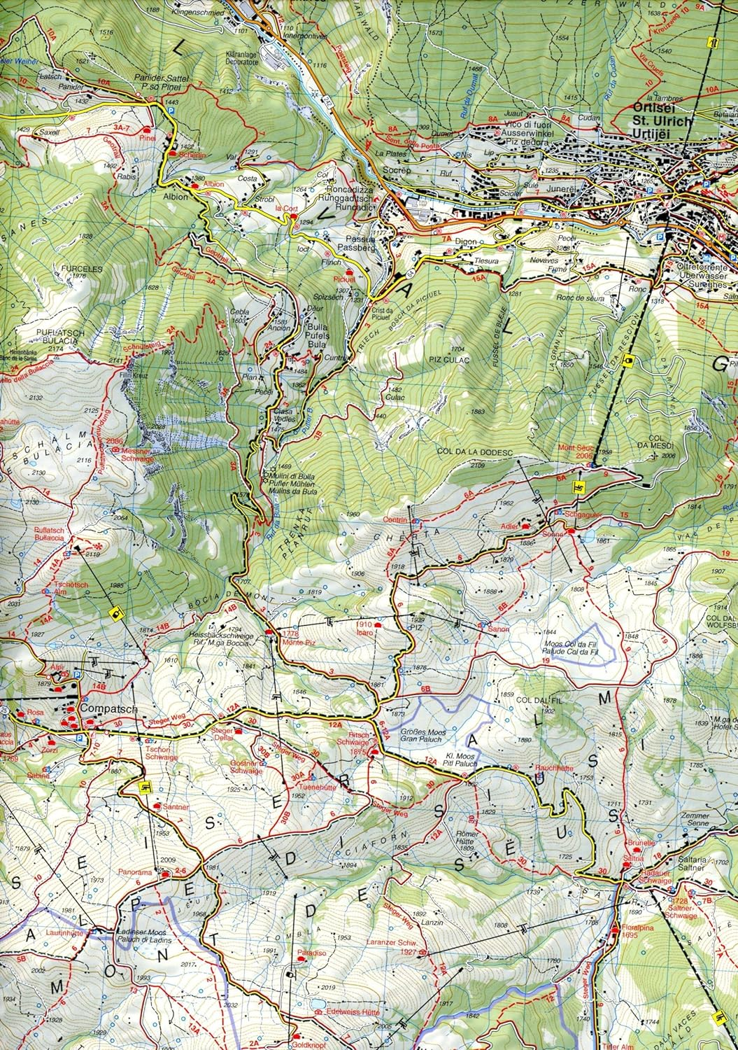 Val Gardena. Alpe Di Siusi. Gr&ouml;den. Seiseralm. Carta Topografica in Scala 1:25.000: 05 image number 1