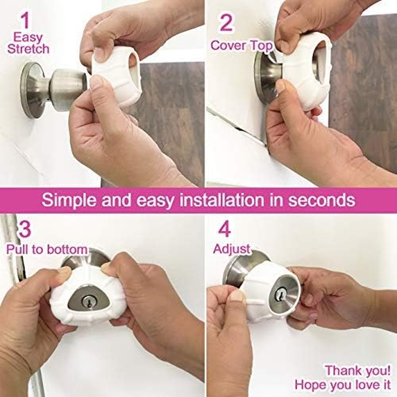 New Enjoy Cover - Silicone Door Knob Grips Maximum Grip Nonslip Arthritis & Senior Living Aids Grippy Easy Open Fits All Door Knob Universal Size Decorative ! 4 Pack (Black) image number 5