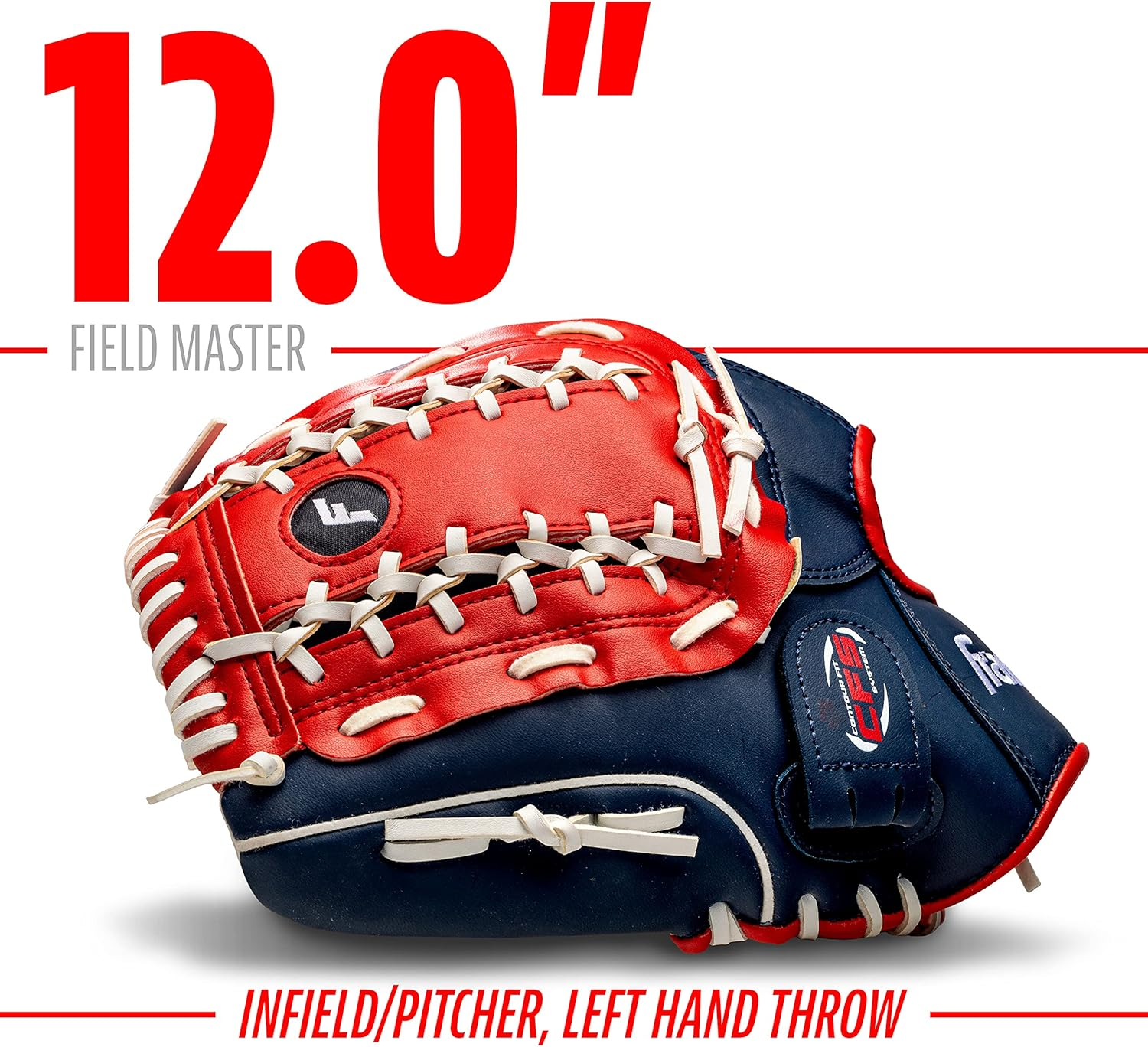 Franklin Sports Field Master Series Baseball Glove &mdash; Adjustable Synthetic Leather Baseball Gloves &mdash; Baseball Mitt &mdash; Multiple Colors image number 2