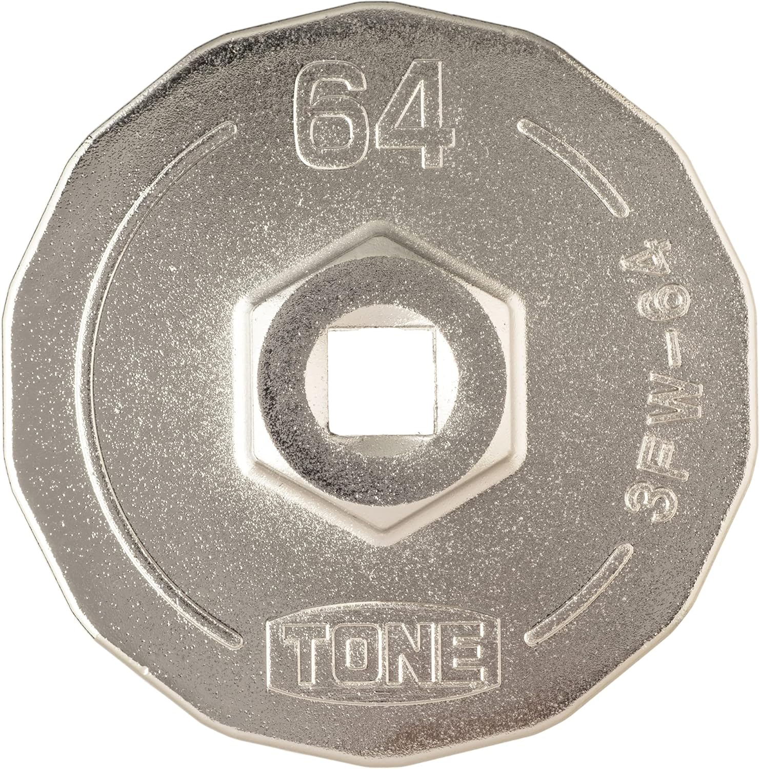 TONE Oil Filter Wrench (Cup-Shaped) 3FW-64 Insertion Angle 0.37 Inches (9.5 Mm) (3/8") Diameter 2.5 Inches (64 Mm)