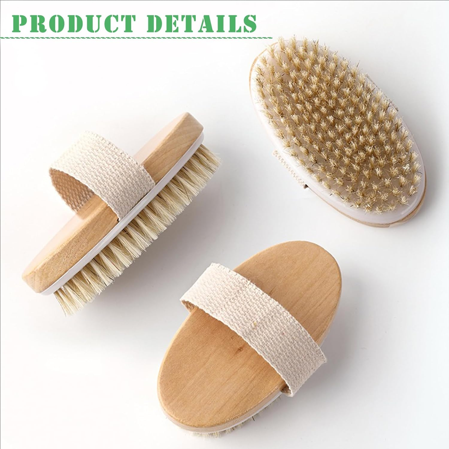 SYTHAK Dry Brushing Body Brush Sets,Medium Strength Natural Bristles and Massage Brush Gentle Exfoliator Remove Cellulite Lymphatic Drainage Makes the Skin of the Entire Body Softer image number 4
