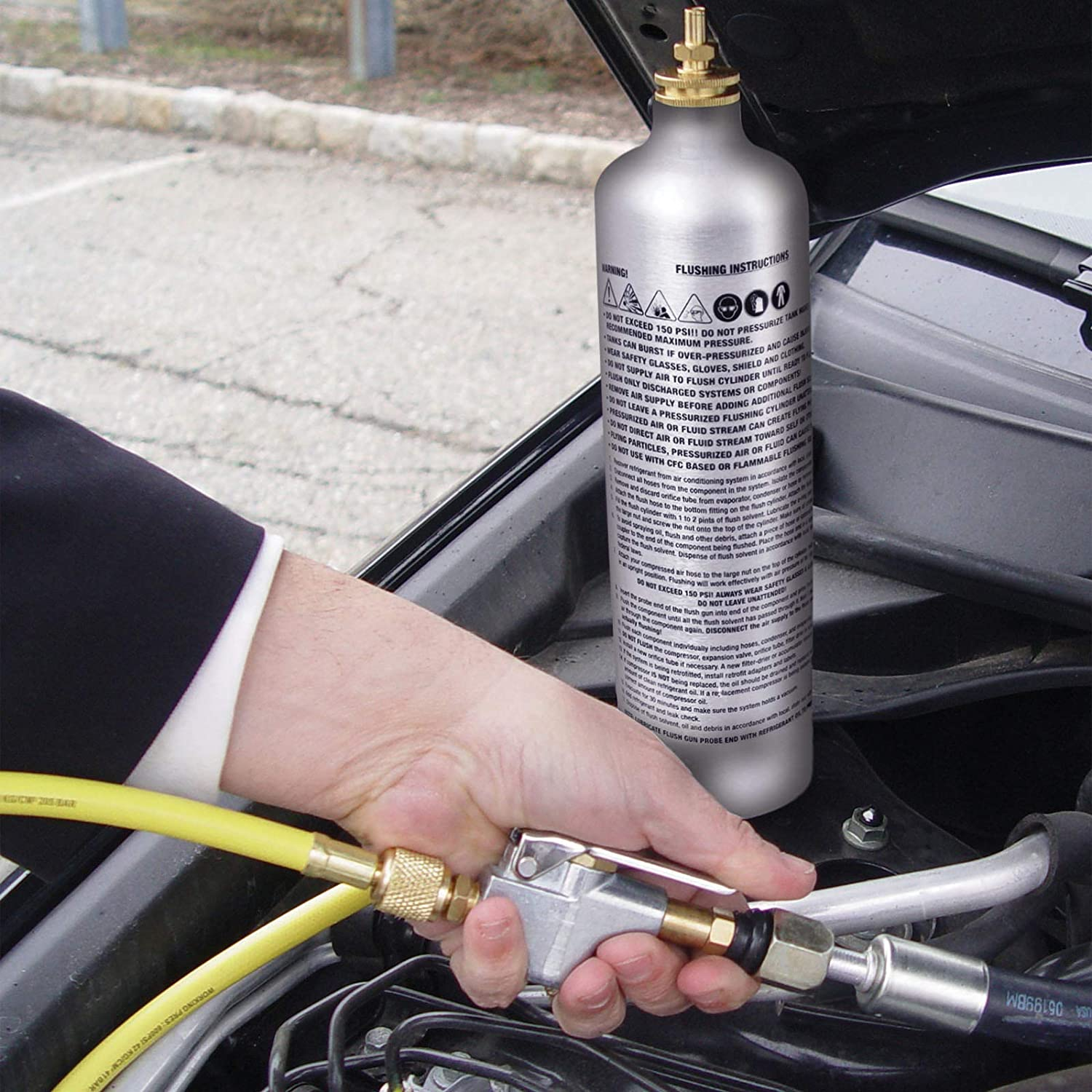 Mastercool 91046-A A/C System Flush Kit, Silver