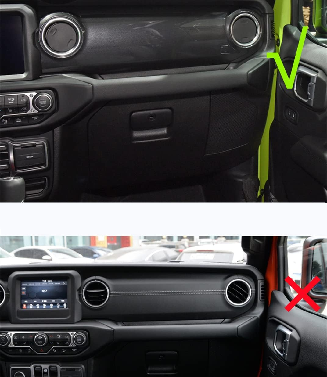 Vinyl Decal Sticker Dashboard Glove Box Beach Vinyl Decal Suitable for 2018-2023 Wrangler Gladiator JL JUL Jt(Black) image number 4