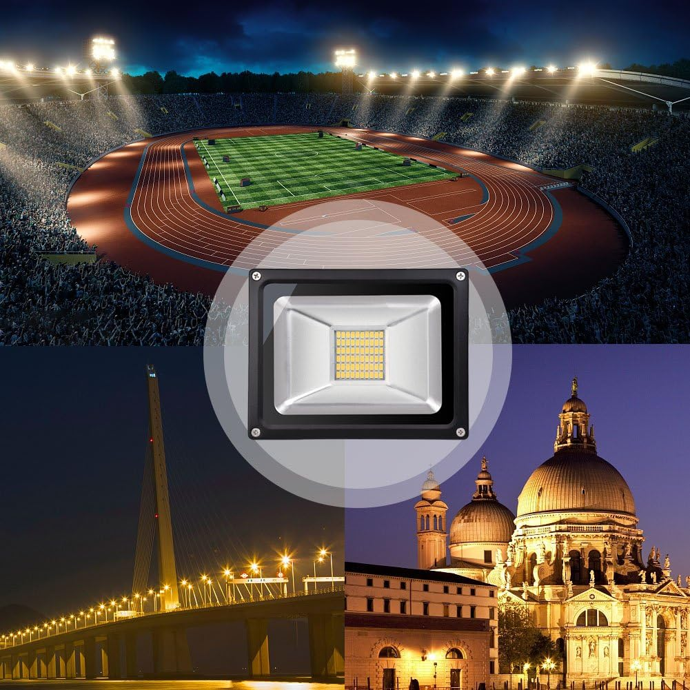 Papasbox LED Spotlight 12 V, 30 W LED Floodlight Super Bright 2400 LM Spotlight Outdoor Floodlight 3000 K Warm White, IP65 Waterproof Headlight for Garden, Yard, Patio, Square, Factory image number 2