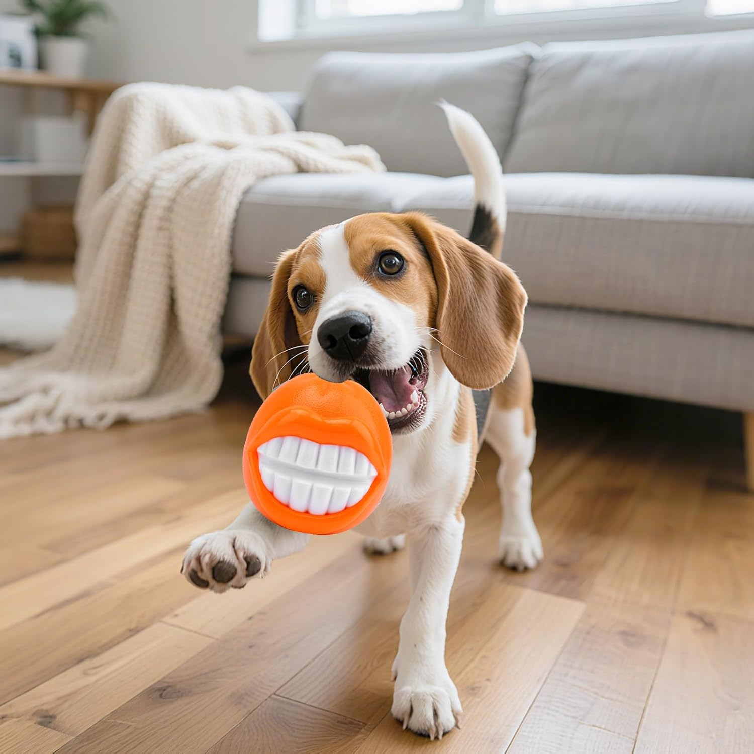 Orange Dog Toys for Aggressive Chewers, Durable Dog Toys and Chew Toys Teething Puppies, Puppy Chew Toys image number 3