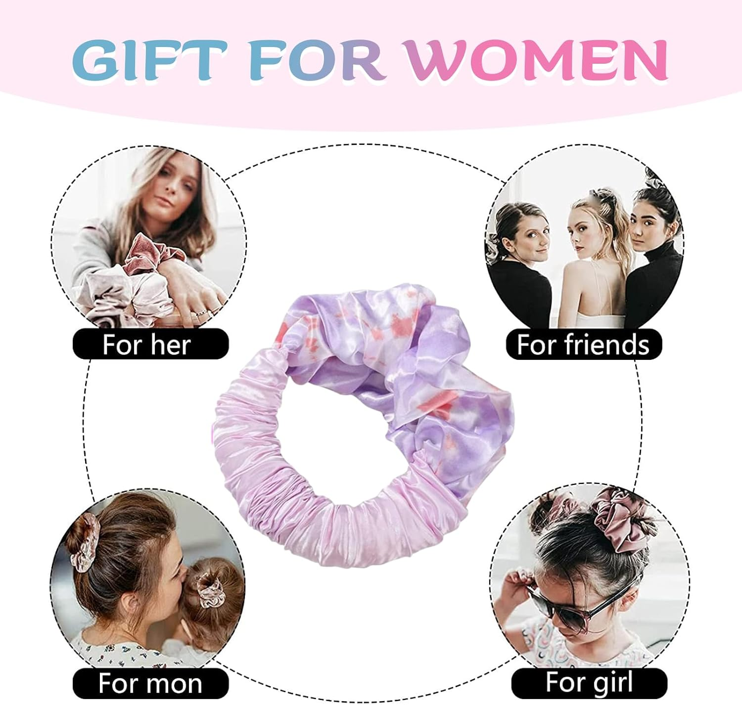 Tressora 1 X Heatless Curls Heat-Free Curl Loop, Velvet Silk Overnight Roller, Curling Iron, Headband for Soft Sleep Loops, Suitable for Long, Thick Hair of Women (Purple) image number 3