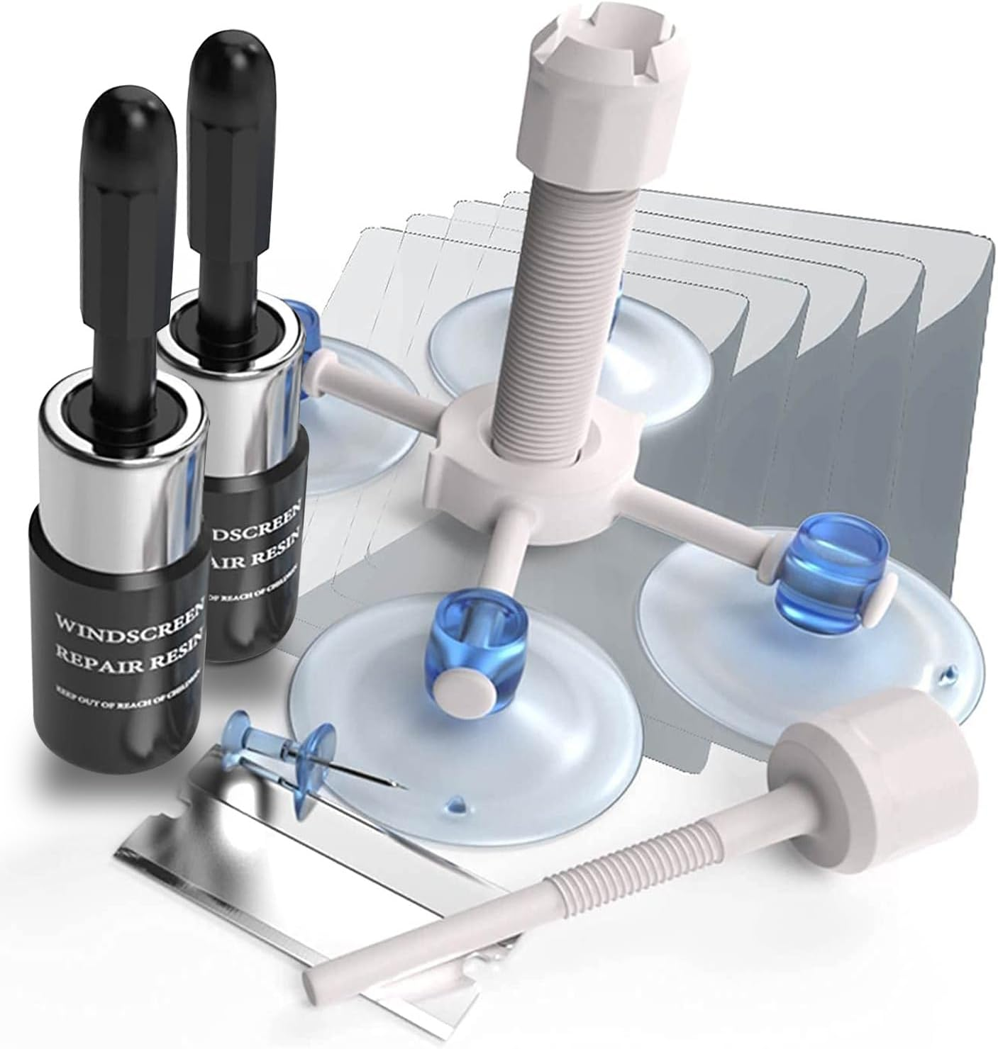 Windshield Crack Repair Kit, Upgraded Windshield Repair Kit for Chips and Cracks, Windshield Chip Repair Kit Quick Fix for Chips, Cracks, Starshaped Crack Chips, Fix Chips Crack image number 1