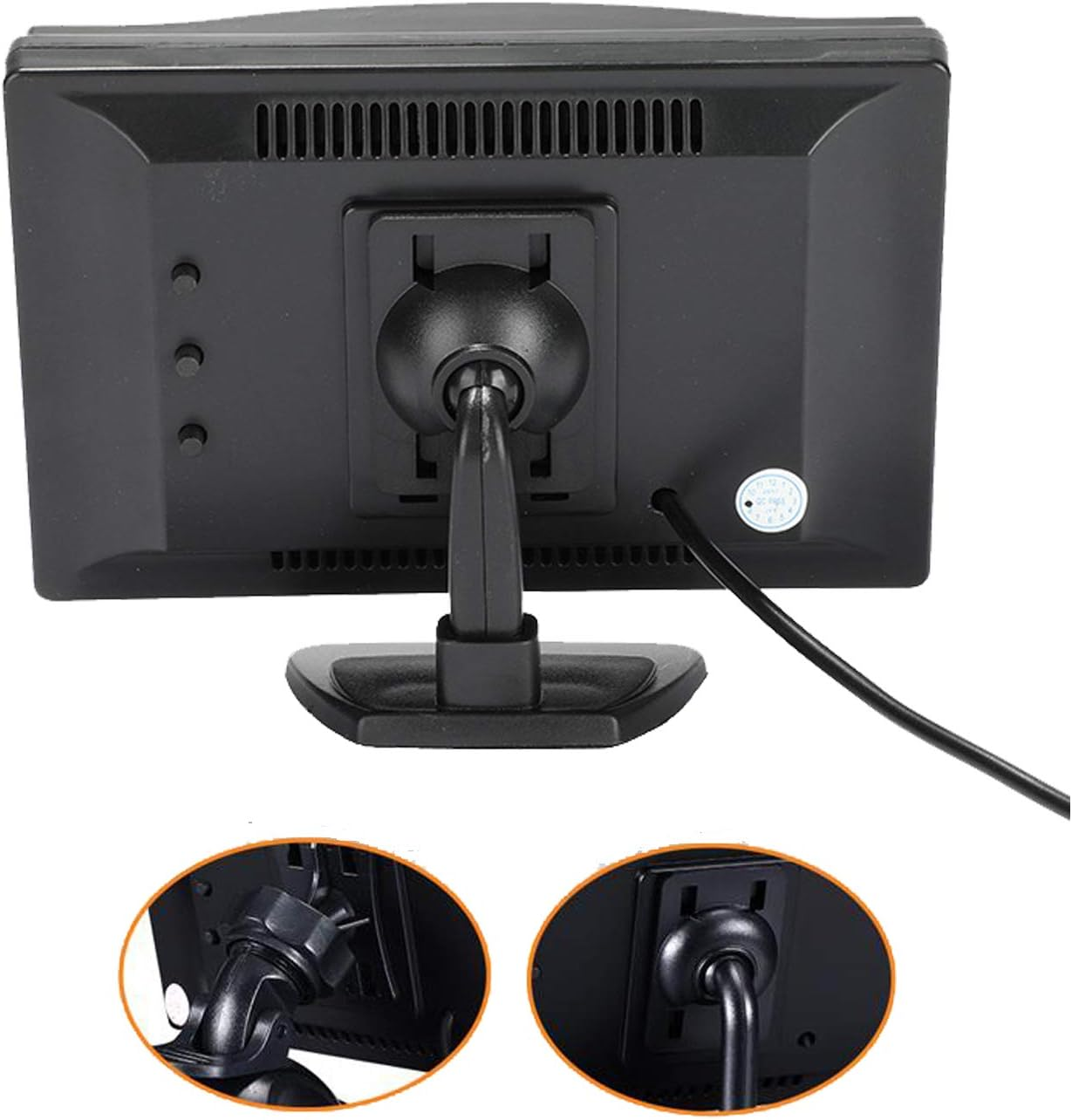 Padarsey 5 Inch TFT LCD Car Colour Rear View Monitor Screen for Parking Rear View Backup Camera with 2 Optional Brackets (Suction Mount and Normal Adhesive Stand) image number 4