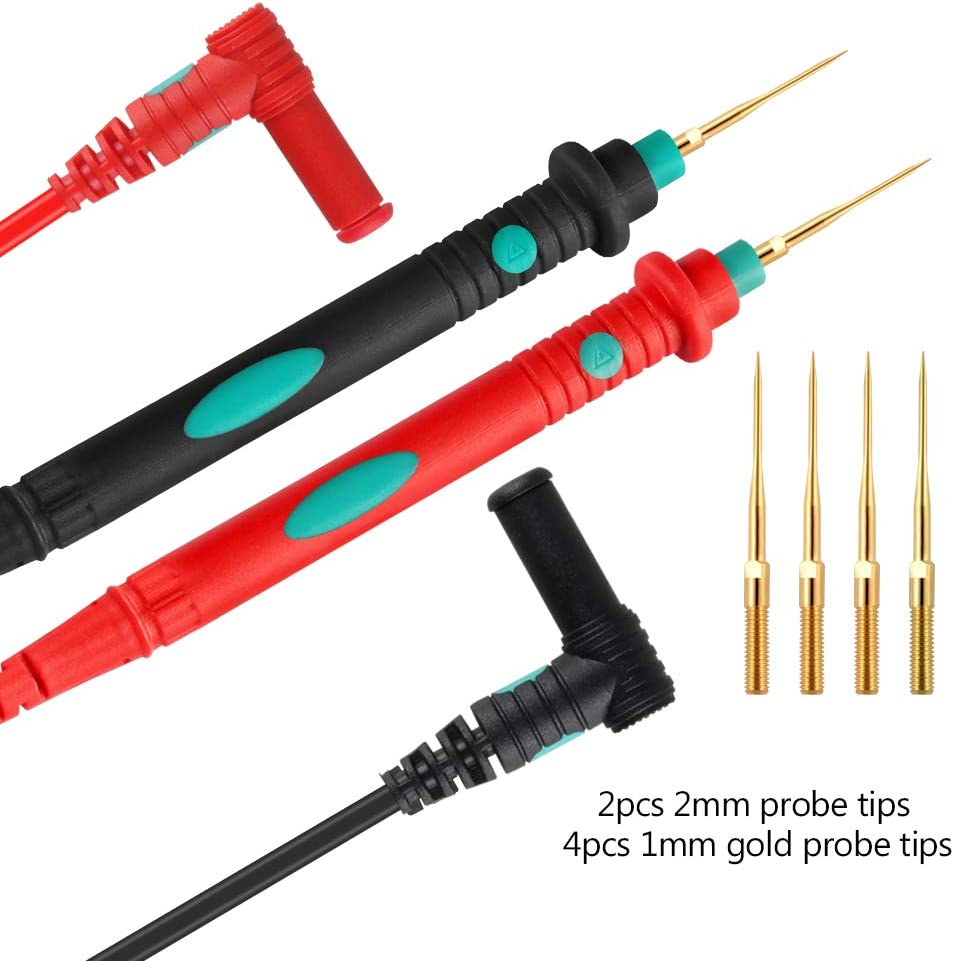 Electronic Test Leads Kit, Digital Multimeter Leads with Alligator Clips Replaceable Multimeter Probes Tips Set of 16 image number 3