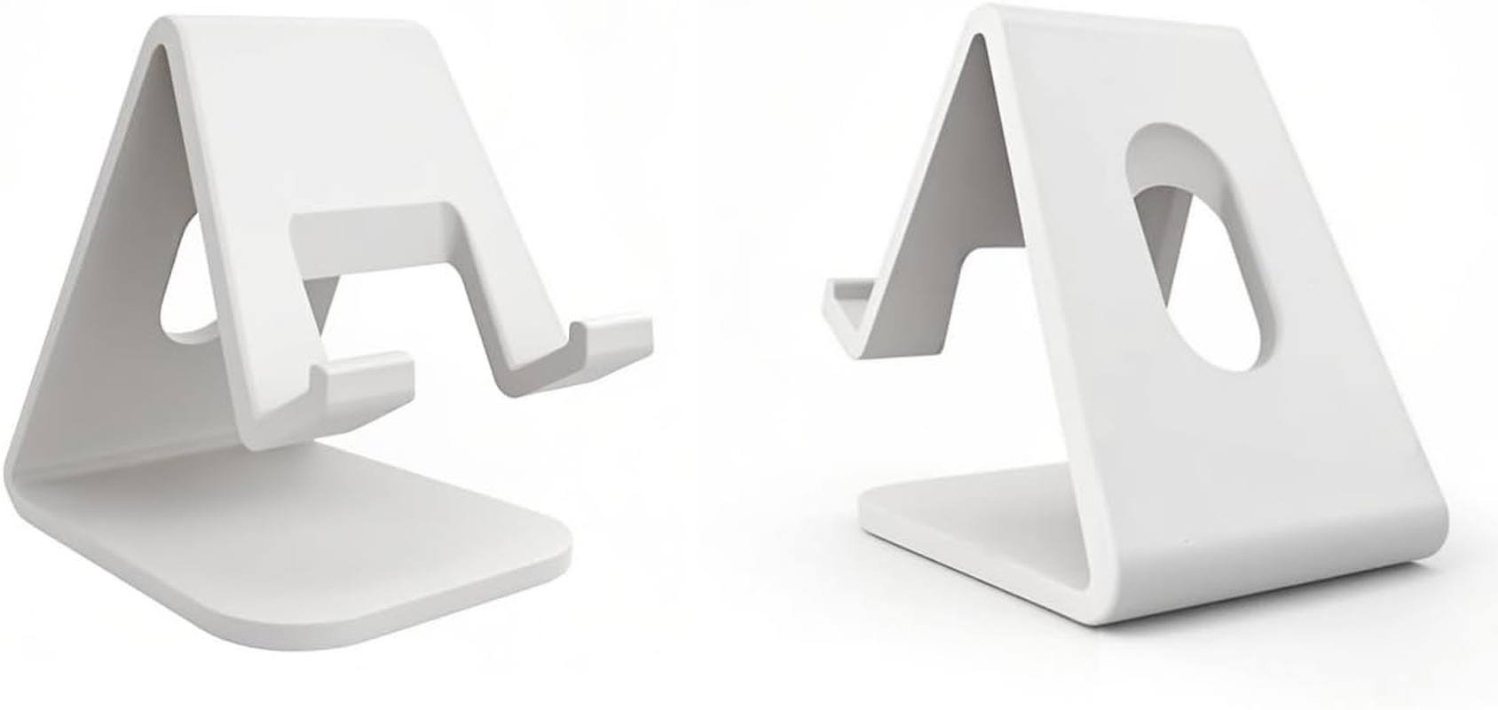 Cell Phone Stand, 2 Pack Plastic Desktop Holder Compatible with Iphone 16/15/14/13/12/11/SE, Android Smartphones & Tablets, Desk Accessories image number 2