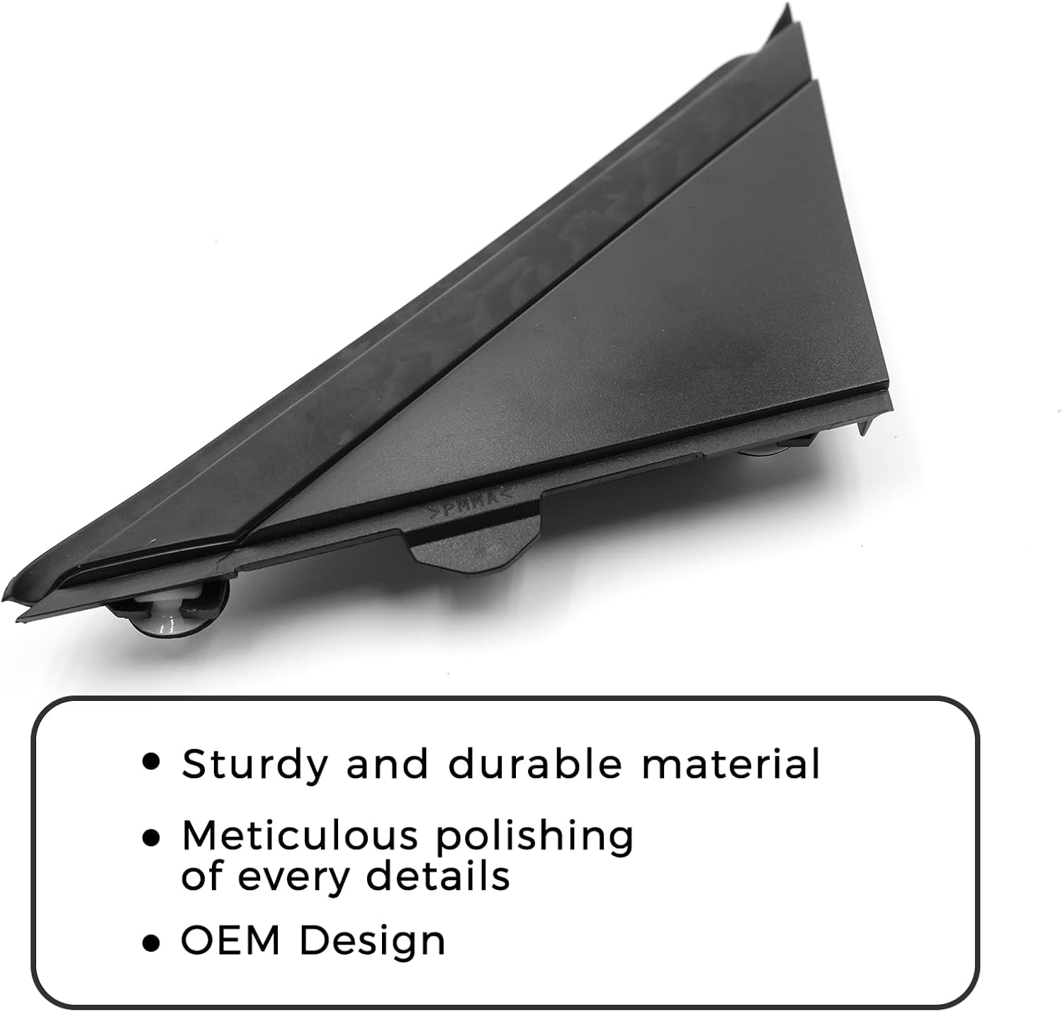 Compatible with 12-17 Fiat 500 MATT Black Left & Right Door Mirror Flag Cover MOLDINGS image number 2