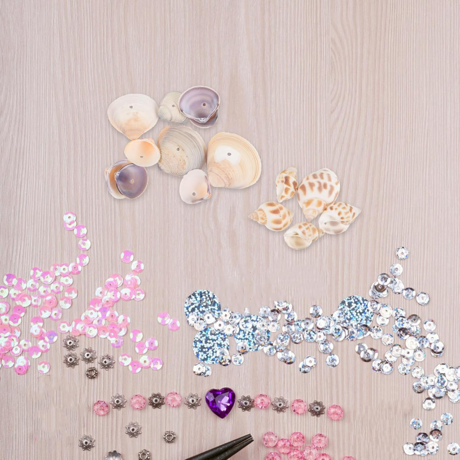 SOLUSTRE 1 Box Natural Tiny Shells Small Sea Shells Decorative Conch Miniature Seashells Decors for DIY Bottle Ornament Wall Art Beach Party Decor Fish Tank Vase Filler image number 6