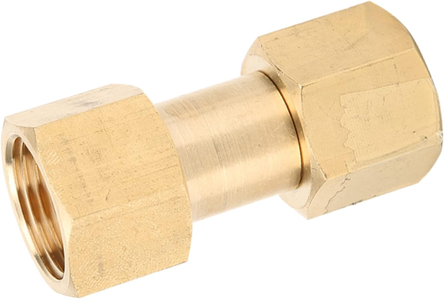 Viagasafamido CGA-320 to CGA-580 Adapter, Brass Co2 to Argon Regulator Nylon Washer Tight Connection for Welding image number 1