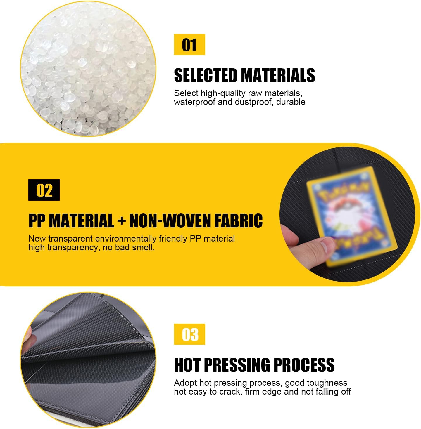 9 Pocket Trading Card Binder Holder, Card Binder for Game Cards Binder 9-Pocket, Sports Card Album with Card Sleeves, Basketball Card Sleeves Compatible with Yugioh MTG Cards, Put up to 360 Cards