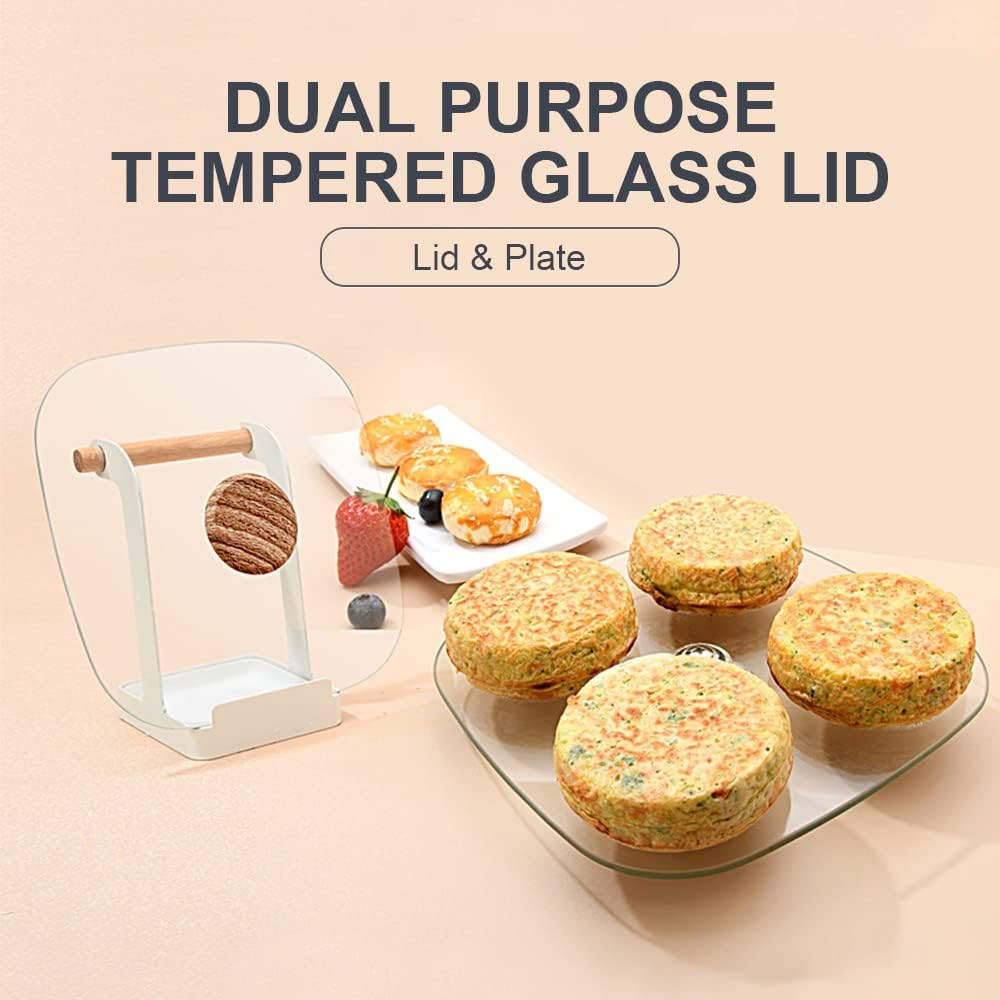 Egg Pan,Egg Frying Pan, Pancake Pan with Lid Nonstick 4 Cups Fried Egg Pan Aluminium Alloy Cooker for Breakfast, Suitable for Gas Stove & Induction Cooker image number 6