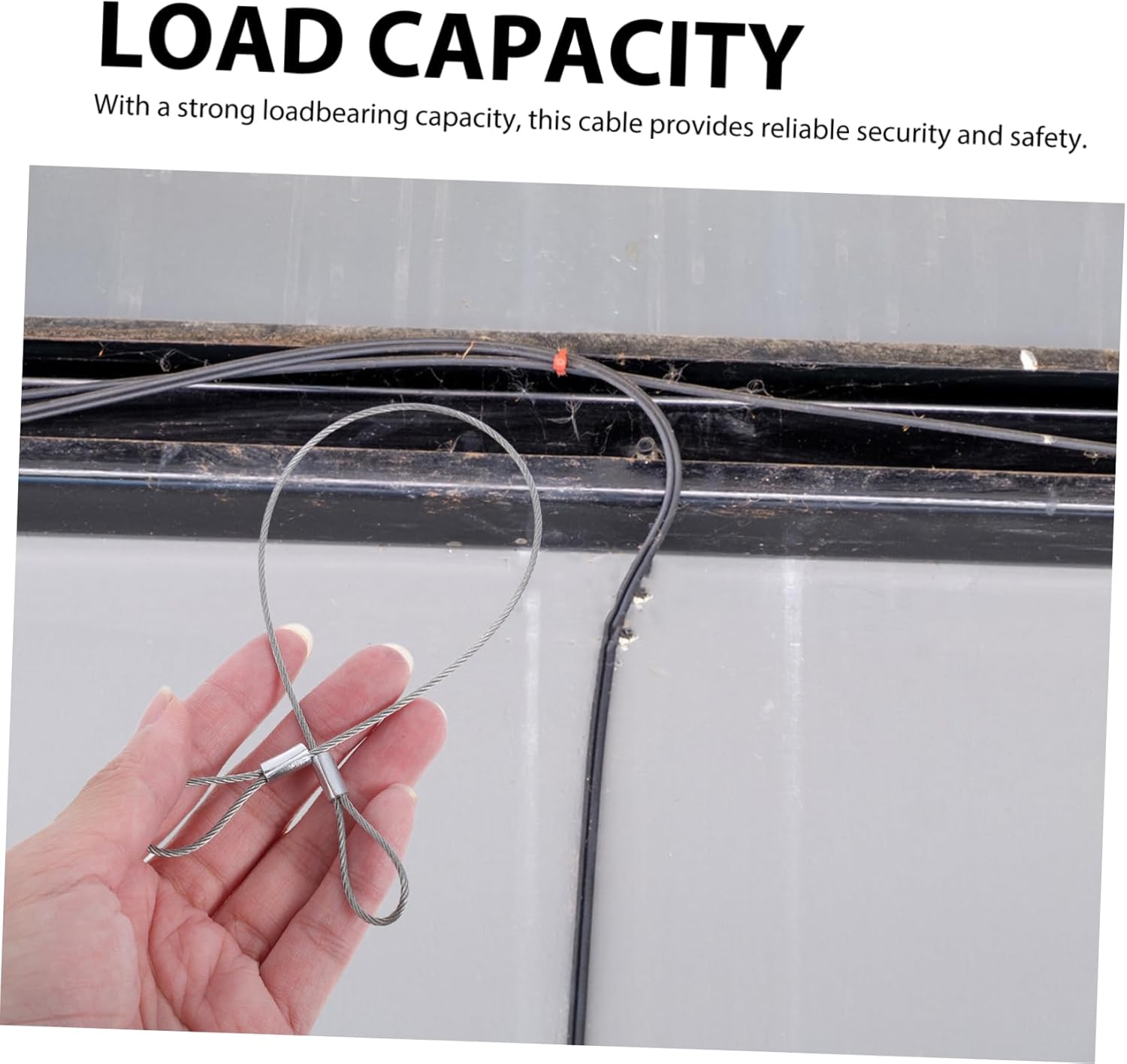 HOMOBABE 10Pcs Heavy Duty Security Cable Wire Rope Stainless Steel Safety Luggage Strap for Trail Camera Lock and Outdoor Use image number 6