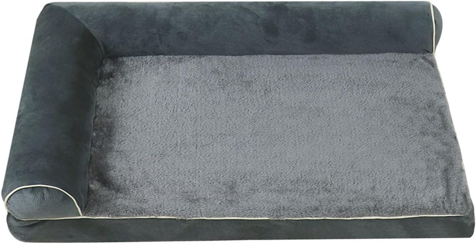 Orthopedic Dog Bed Large, Memory Foam Washable Dog Sofa Bed for Medium & Large Dogs, Warm Pet Bed with Removable & Washable Cover, Firm Support Dog Couch Bed for Anxiety Pets (Dark Gray, XL) image number 5