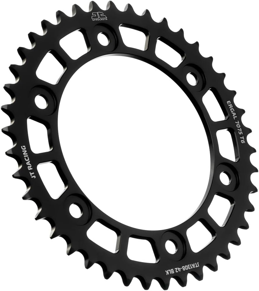JT Sprockets JTA1308.42BLK 42 Tooth Black Racelite Anodized Aluminum 7075 T6 Rear Sprocket