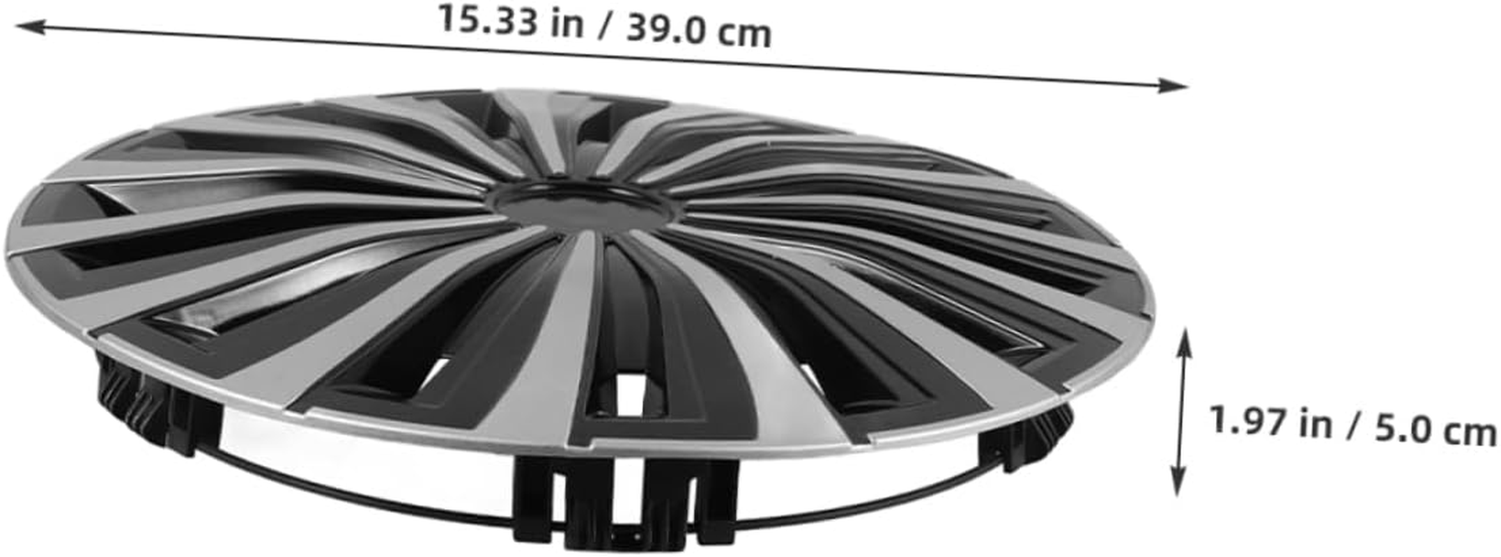 FELTECHELECTR Automotive Wheel Wheel Rim Protector Black Hubcaps Decorative Hub Covers image number 5