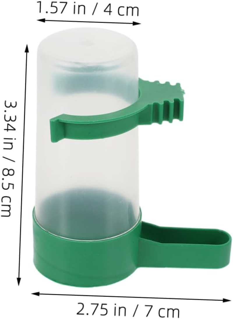 EXAOMBLE 20Pcs Small Plastic Bird Water Dispenser Automatic Waterer Bowl for Parrots and Small Birds Cage Use, Leak-Proof Design Suitable for Birdcage Feeding Supplies image number 3
