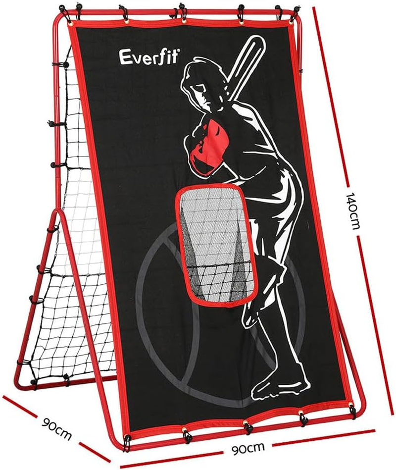 Everfit 2 in 1 Baseball Net Pitching Target Kit, Practice Dummy Batter Strike Zone Sports Portable Softball Training Aid Screen Backyard Indoor Outdoor Camping Equipment, with Carry Bag Blue image number 5