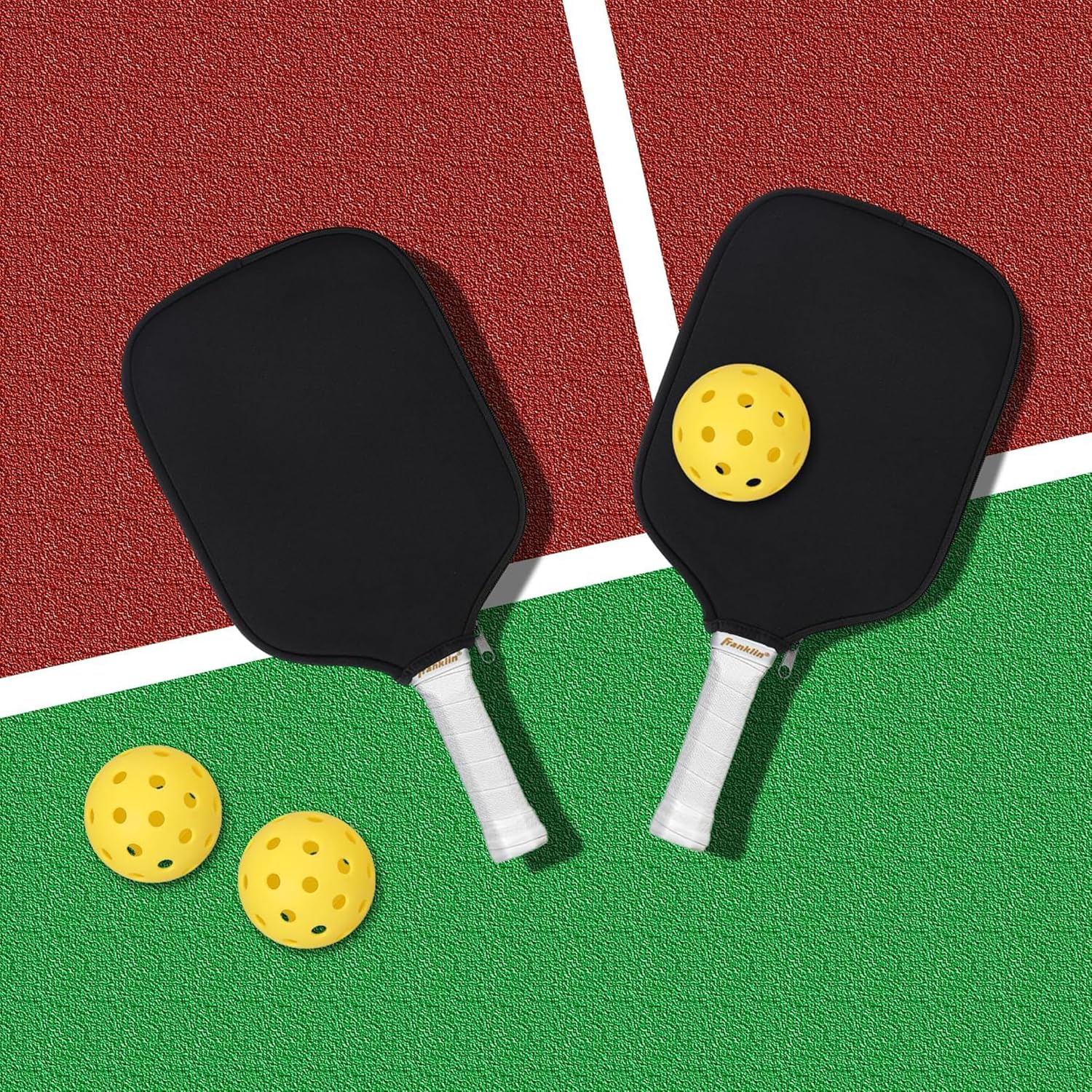 Pickleball Paddle Covers,Neoprene Paddle Cover Pickleball Racket Sleeve Paddle Storage Carrier Fits Most Paddle,Racket Zipper Closure,Protect Case Dust Cover image number 1