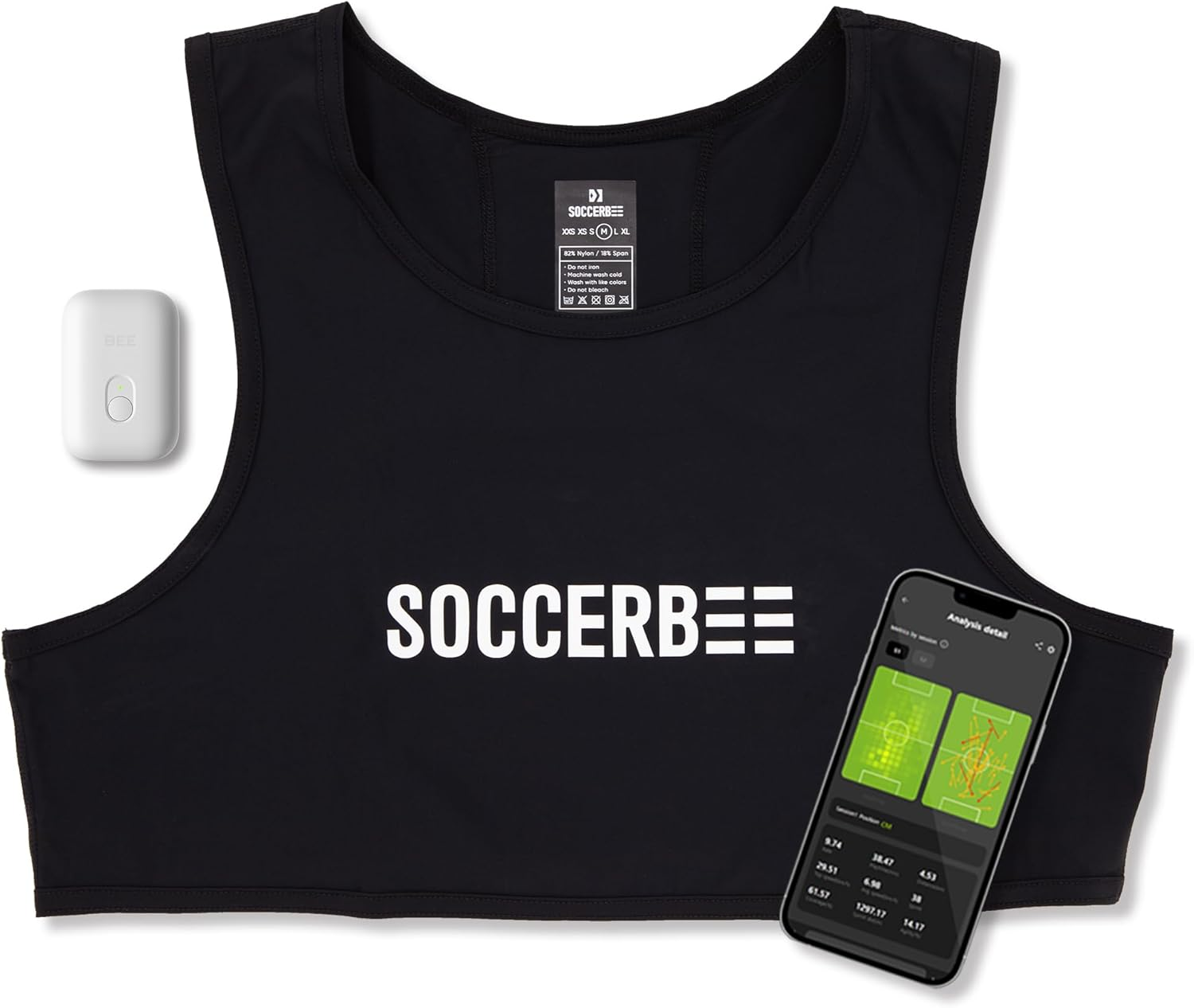 Soccerbee-Lite2 - GPS Tracker and Vest for Tracking Activities of Outdoor Sports Athletes Such as Soccer, Football, Rugby, Hockey, and Lacrosse image number 5