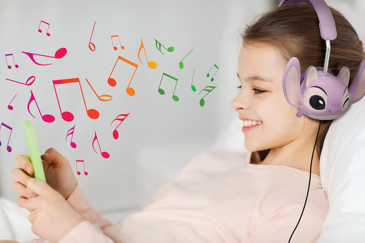 Lexibook, Disney Stitch Stereo Wired Headphones Angel 3D Foldable Limited Sound Performance HP015D1 image number 2