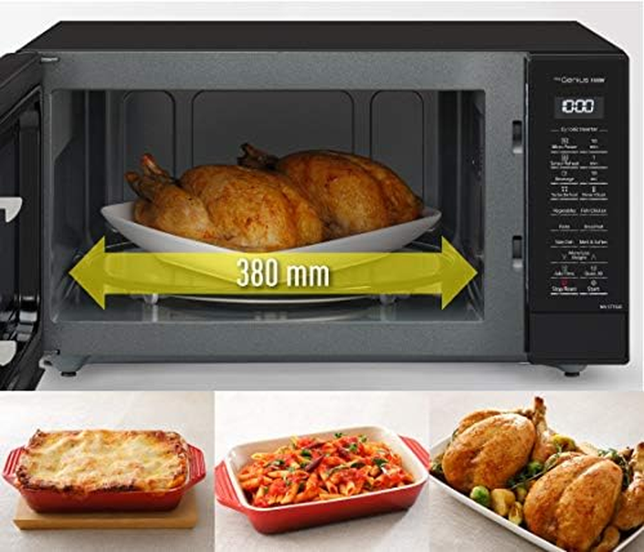 Panasonic 44L 1100W Cyclonic Inverter Microwave Oven, Black (NN-ST75LBQPQ) image number 1