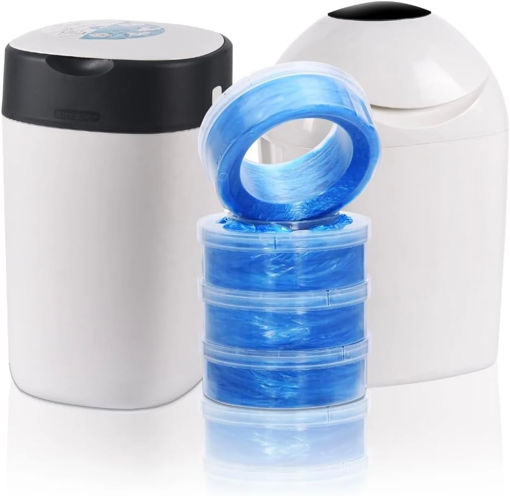 Nappy Bin Refill Cassettes for Tommee Tippee Twist and Click Advanced, Sustainably Sourced Antibacterial Pack of 4 image number 3