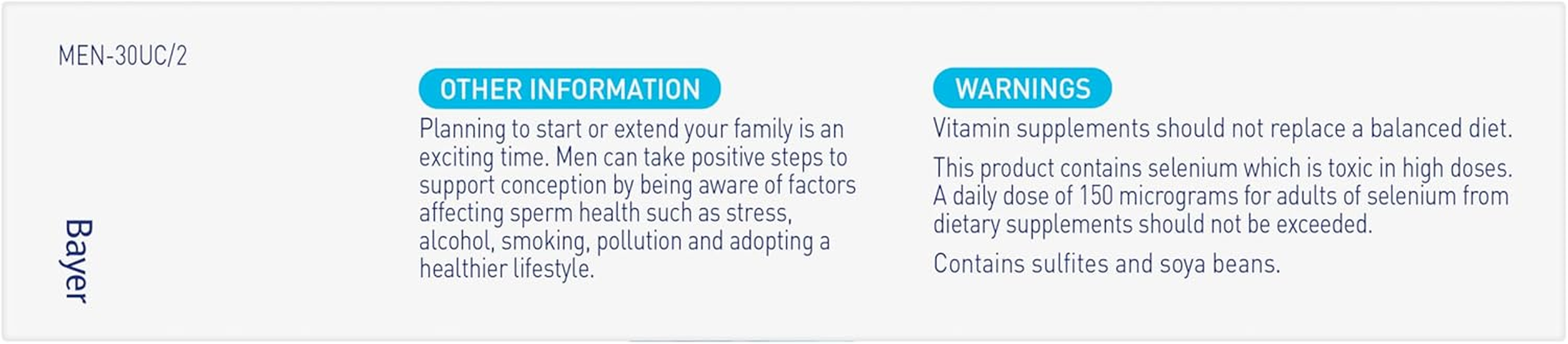 Menevit Pre-Conception Sperm Health Multivitamin with Vitamin C, Zinc, Lycopene and Selenium to Support Sperm Health, Production and Motility, 30 Count